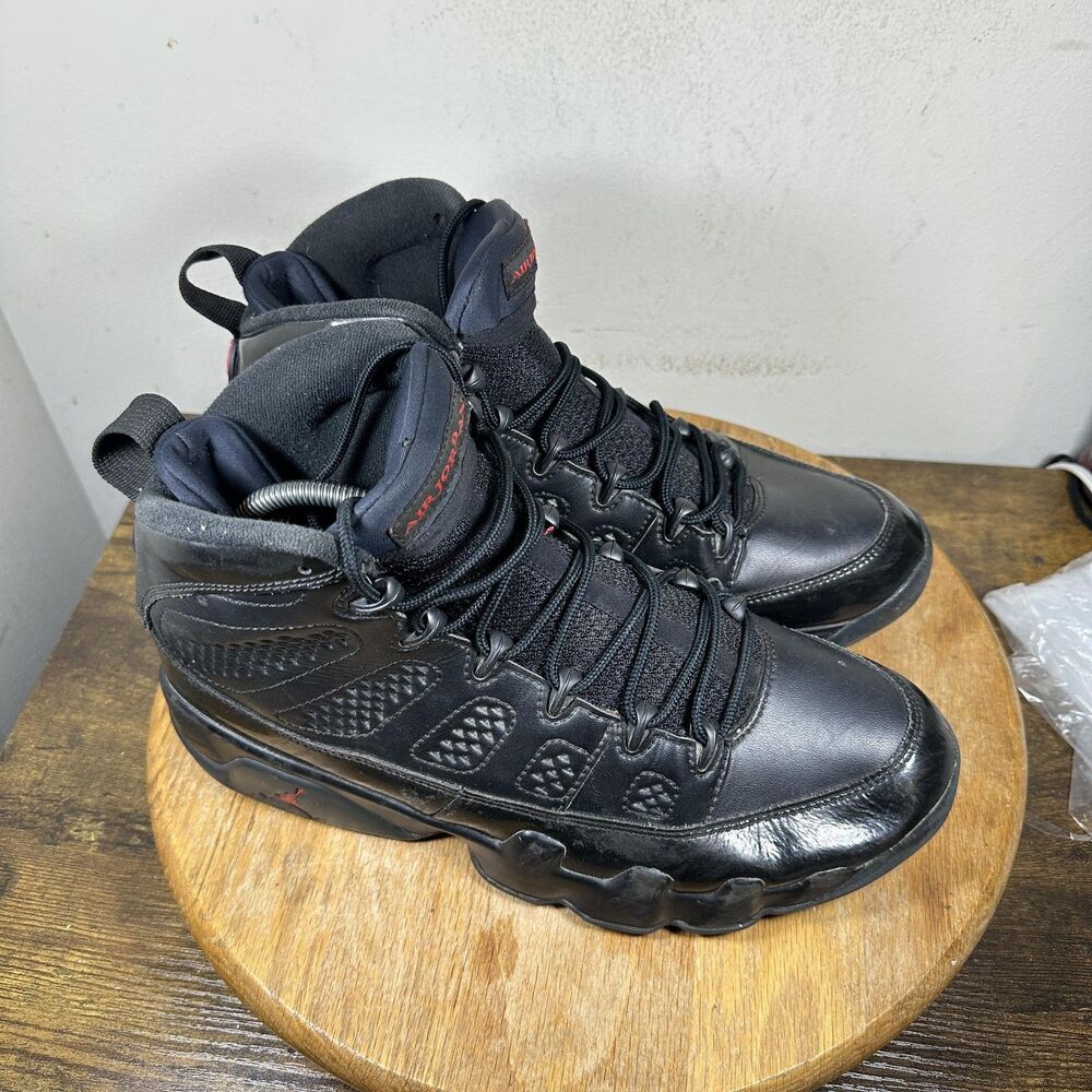 Air Jordan 9 Retro Black Shoes Mens Size 10.5 Basketball 302370-014 - Picture 1 of 9
